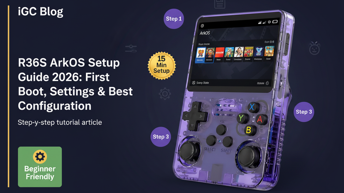 R36S ArkOS Setup Guide 2026: First Boot, Settings & Best Configuration