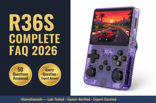 R36S complete FAQ 2026 50 questions answered by iGameConsole expert team