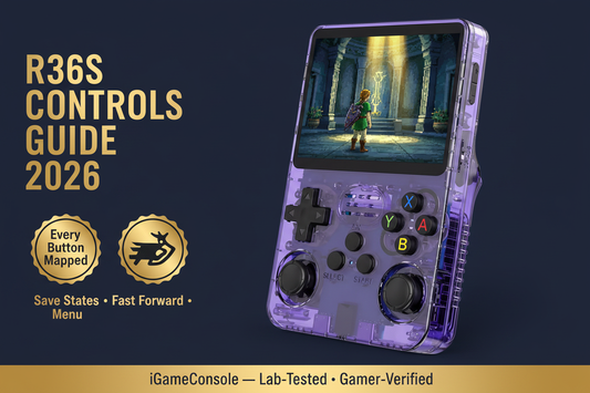 R36S controls button guide 2026 save state fast forward shortcuts every button mapped iGameConsole