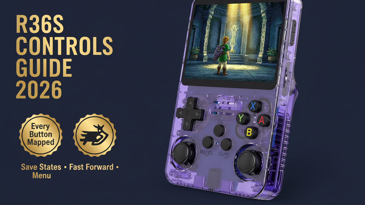 R36S controls button guide 2026 save state fast forward shortcuts every button mapped iGameConsole