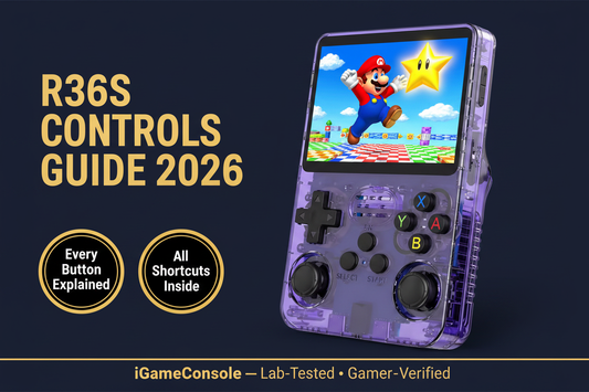 R36S controls button guide 2026 every button shortcut save state fast forward brightness mapping iGameConsole