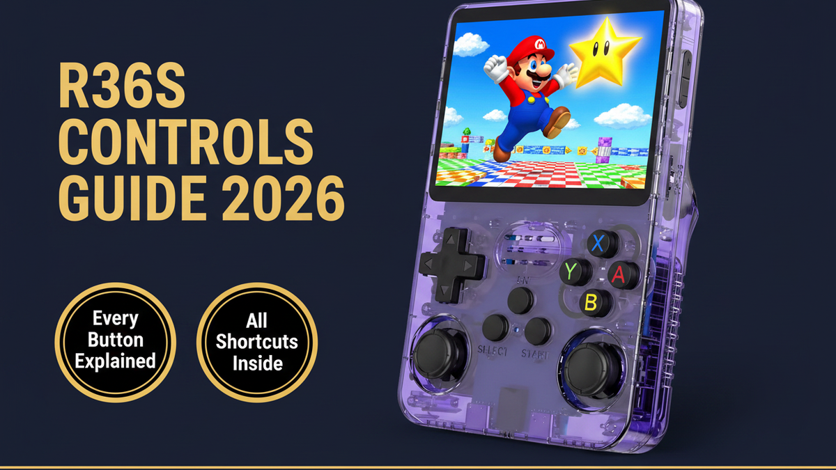 R36S controls button guide 2026 every button shortcut save state fast forward brightness mapping iGameConsole