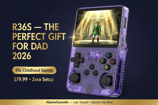 R36S gift for dad 2026 childhood games Mario Contra Sonic Final Fantasy by iGameConsole