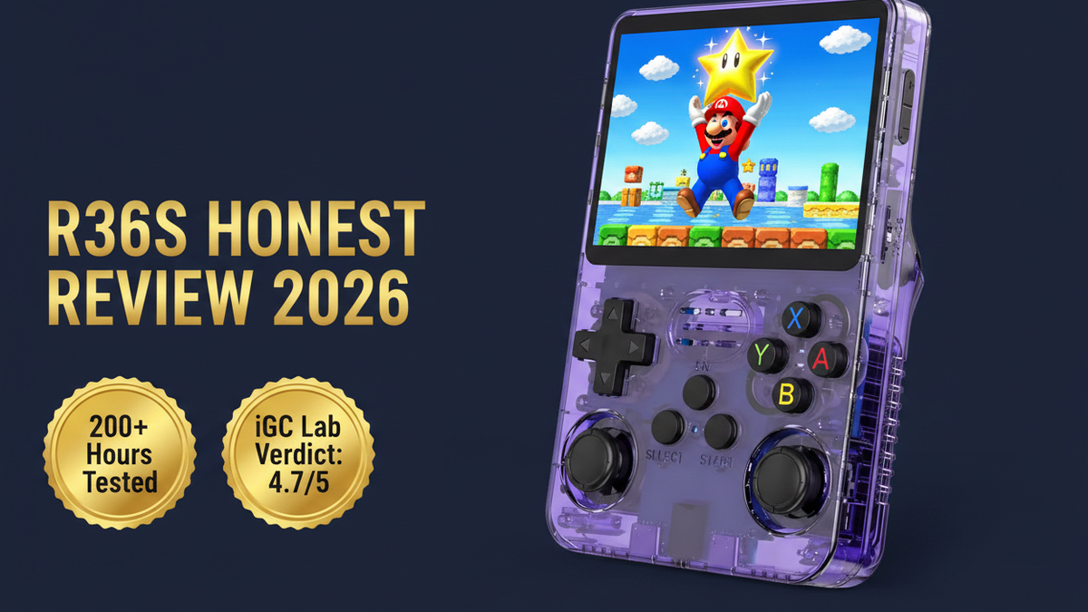 R36S honest review 2026 200 hours tested screen battery build quality game library iGC verdict iGameConsole