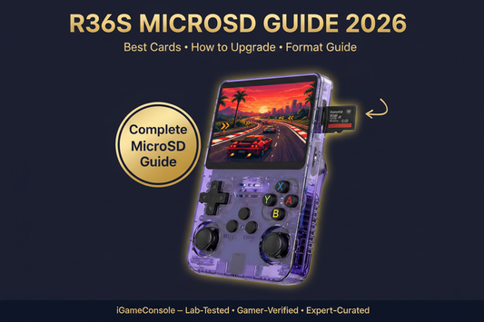 R36S microSD card guide 2026 — best cards upgrade format by iGameConsole