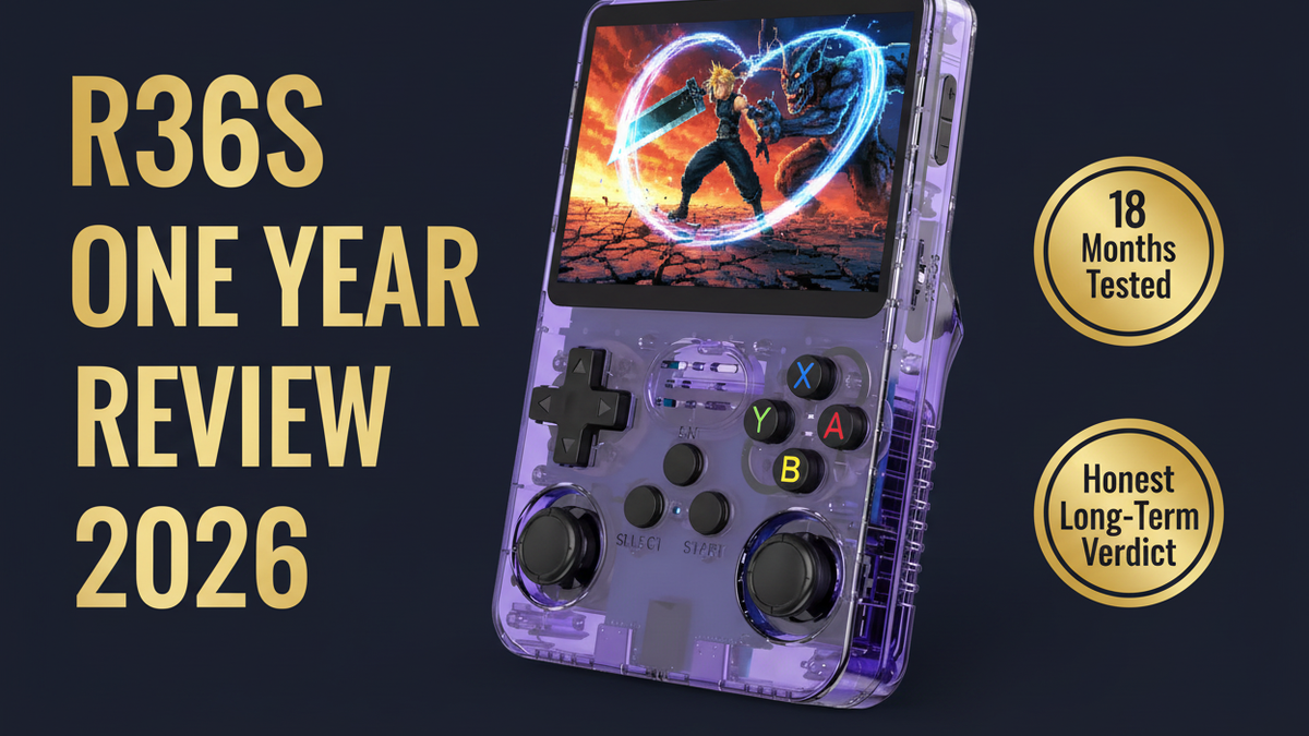 R36S one year review 2026 18 months tested battery D-pad still worth it iGameConsole