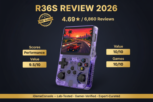 R36S review 2026 — lab-tested 9.4/10 by iGameConsole