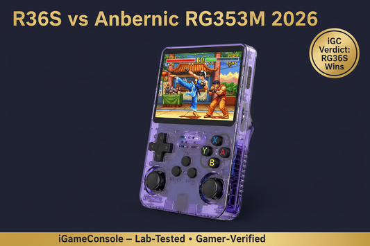 R36S vs Anbernic RG353M 2026 comparison preloaded games dual analog metal build price value iGC verdict iGameConsole