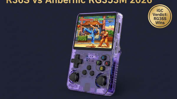 R36S vs Anbernic RG353M 2026 comparison preloaded games dual analog metal build price value iGC verdict iGameConsole