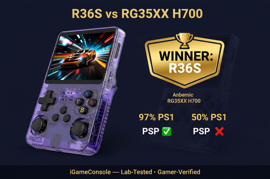 R36S vs Anbernic RG35XX H700 2026 comparison — lab-tested by iGameConsole