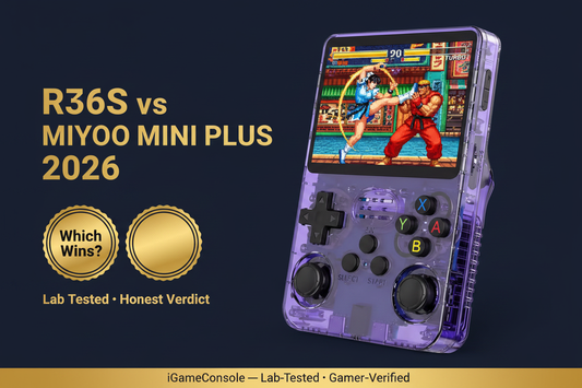 R36S vs Miyoo Mini Plus 2026 comparison which wins lab tested iGameConsole