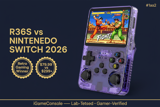 R36S vs Nintendo Switch 2026 retro gaming comparison $79.99 vs $299 iGameConsole