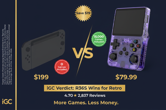 R36S vs Nintendo Switch Lite 2026: $79 vs $199 — iGC