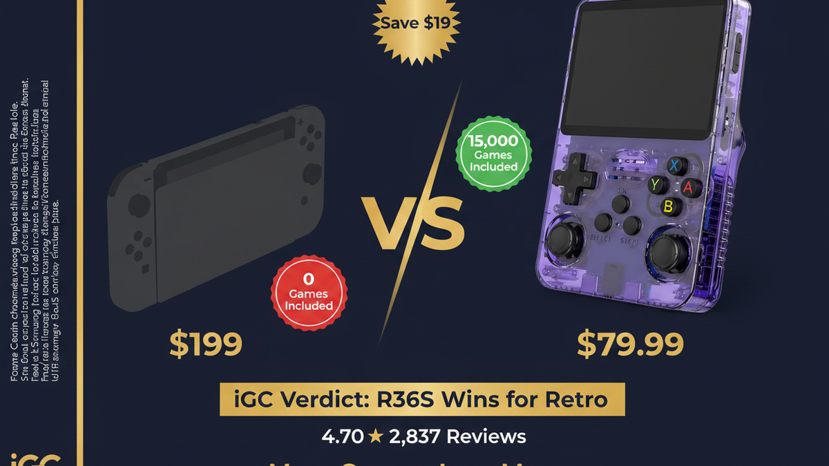 R36S vs Nintendo Switch Lite 2026: $79 vs $199 — iGC