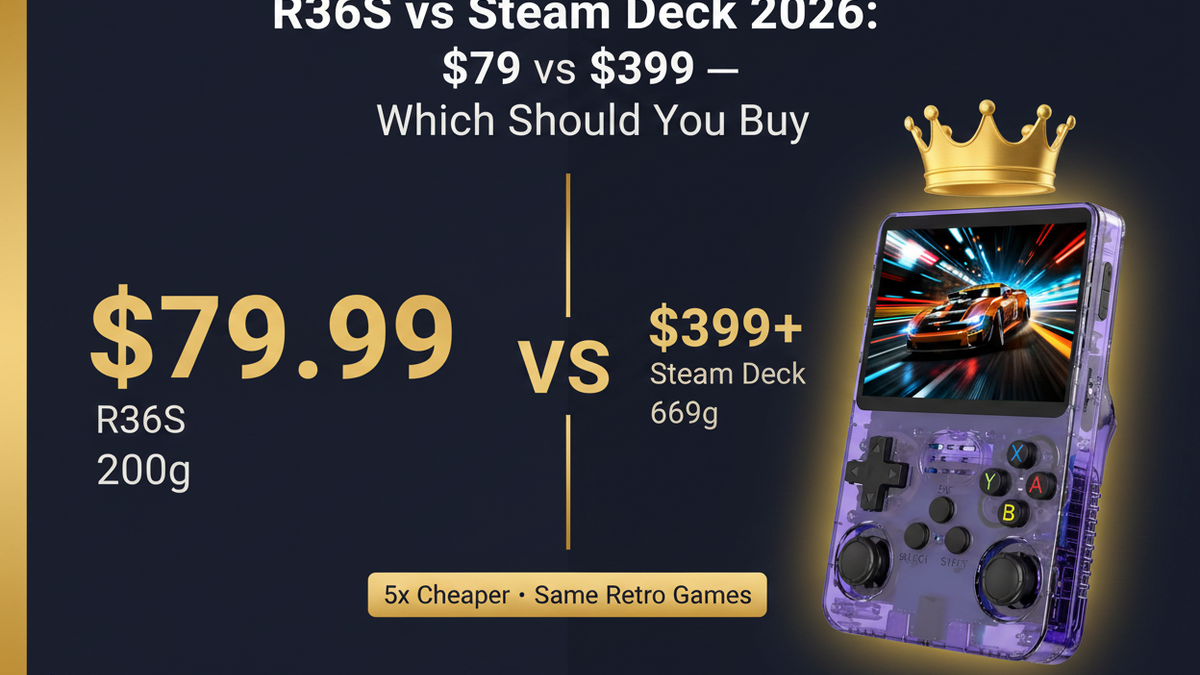 R36S vs Steam Deck 2026: $79 vs $399 — Which Should You Buy?