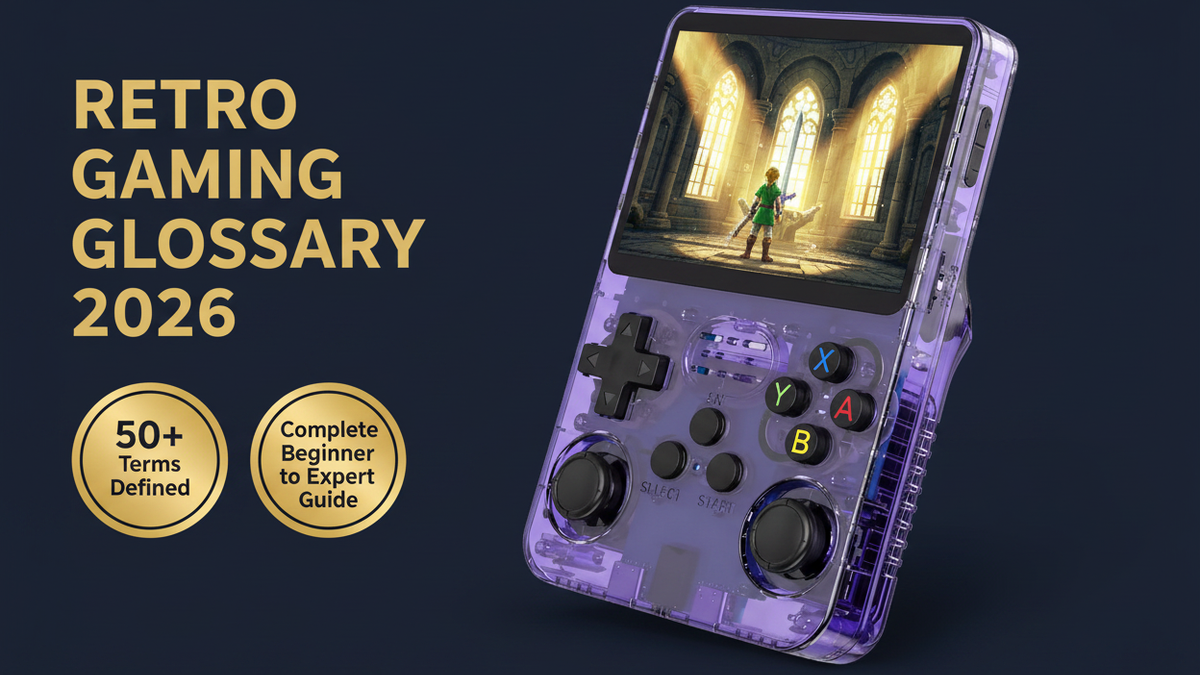 Retro gaming glossary 2026 50 terms defined emulation ROM save state IPS iGameConsole