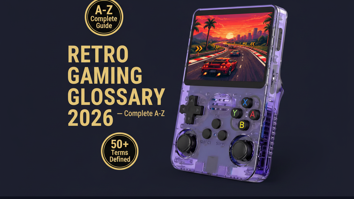 Retro handheld gaming glossary 2026 complete A-Z guide 50 terms R36S by iGameConsole