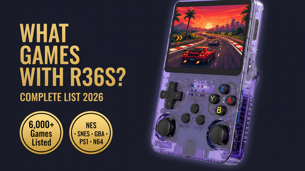 What games come with R36S complete list 2026 6000 plus titles by platform iGameConsole