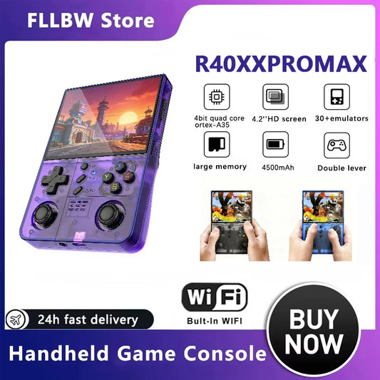 iGameConsole R40XX Best WiFi Retro Handheld Console 2026 | 10000 Preloaded GBA SNES PS1 Games Plug and Play | Back to School Gift for Kids Adults Dad | 4.2 Inch IPS Linux 128GB Emulator Console | Nostalgic Classic Gaming Childhood Memories