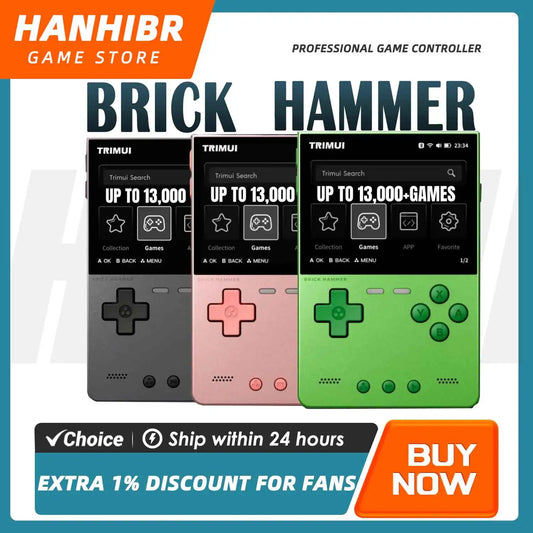 iGameConsole TRIMUI BRICK Best Retro Handheld Gaming Console 2026 | 10000 Preloaded GBA SNES PS1 Games Plug and Play | Back to School Gift for Kids Adults Dad | 3.2 Inch IPS Linux 64GB Emulator Console | Nostalgic Classic Gaming Childhood Memories