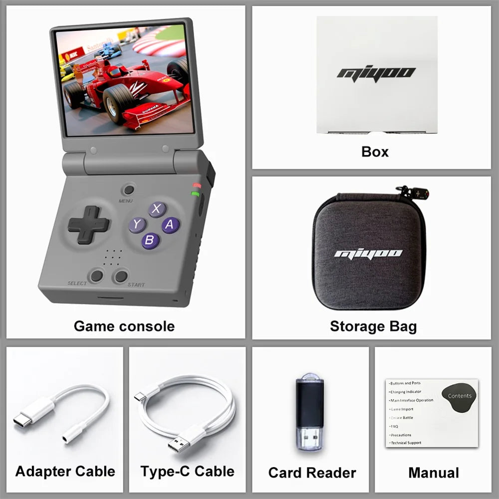 MIYOO Mini Flip Retro Handheld Game Console 2.8 Inch IPS Screen Portable Pocket Video Player Consoles Classic Gaming Emulator