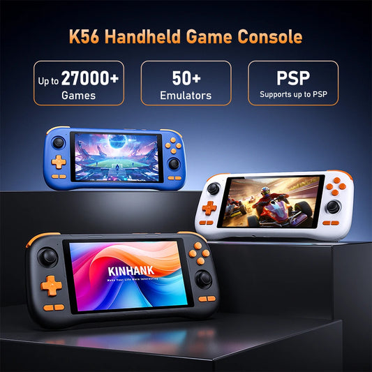 iGameConsole KINHANK K56 Best WiFi Retro Handheld Console 2026 | 10000 Preloaded GBA SNES PS1 Games Plug and Play | Back to School Gift for Kids Adults Dad | Android 64GB Emulator Console | Nostalgic Classic Gaming Childhood Memories