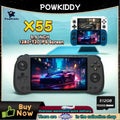 POWKIDDY X55 Handheld Game Console 5.5 INCH IPS Screen RK3566 Open-Source Linux System 4000 MAh TV HDMI LPDDR4X 512G PSP