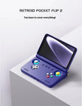 Retroid Pocket Flip 2 Handheld Console SD865 5.5”1080p Oled Wifi6 Handheld Portable Gaming Console With Hall Rockers Custom PS2