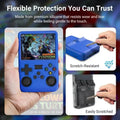 For R36S/R35XX Game Console Storage Bag EVA Hard Portable Protective Case Accessories R36S Silicone Cover, Screen Protector Film
