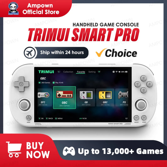 iGameConsole Trimui Smart Best Premium Retro Handheld Console 2026 | 10000 Preloaded GBA SNES PS1 Games Plug and Play | Back to School Gift for Kids Adults Dad | Linux 64GB Emulator Console | Nostalgic Classic Gaming Childhood Memories