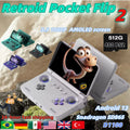 Retroid Pocket Flip 2 Handheld Console SD865 5.5”1080p Oled Wifi6 Handheld Portable Gaming Console With Hall Rockers Custom PS2