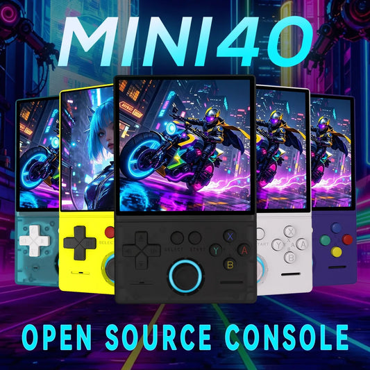 iGameConsole FLLBW MINI40 Best Retro Handheld Gaming Console 2026 | 10000 Preloaded GBA SNES PS1 Games Plug and Play | Back to School Gift for Kids Adults Dad | 4.0 Inch IPS Linux 128GB Emulator Console | Nostalgic Classic Gaming Childhood Memories