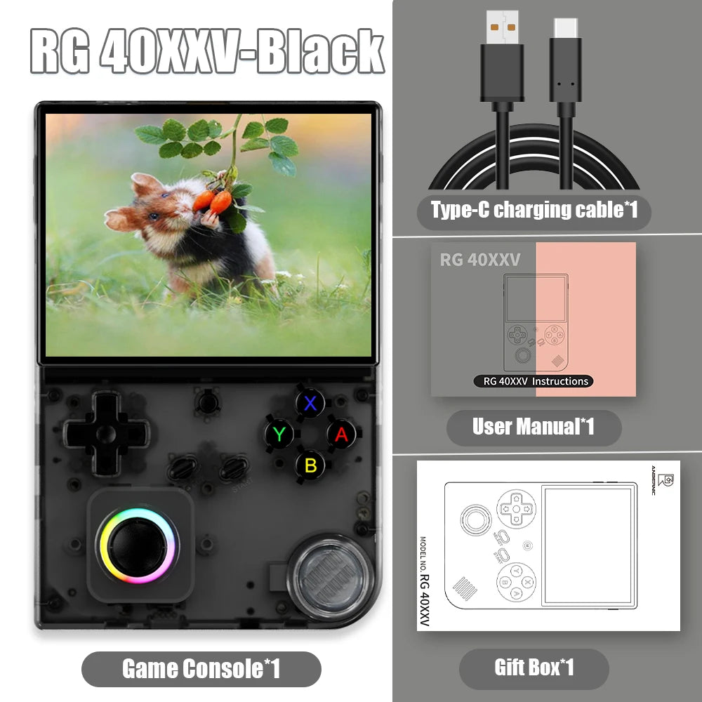 Anbernic RG 40XXV 64 Bit Linux Retro Handheld Game Console 4.0'' IPS Screen Supports 5G WiFi Bluetooth HD-Out RG40XXV With APP