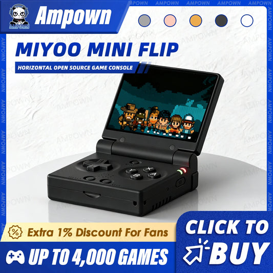 iGameConsole MIYOO Best Premium Retro Handheld Console 2026 | 10000 Preloaded GBA SNES PS1 Games Plug and Play | Back to School Gift for Kids Adults Dad | 2.8 Inch IPS Linux 64GB Emulator Console | Nostalgic Classic Gaming Childhood Memories