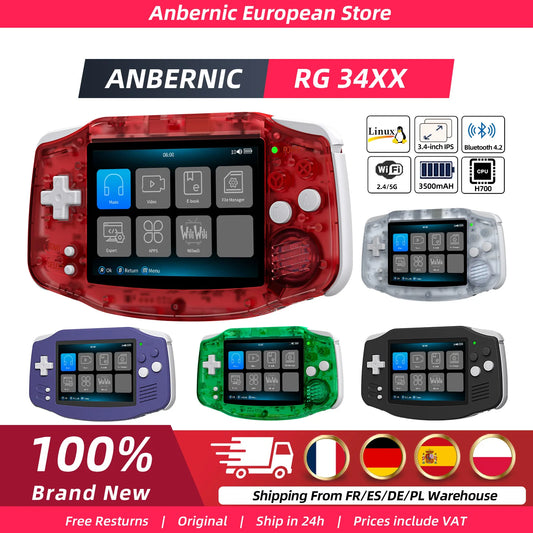 iGameConsole RG34XX Best WiFi Retro Handheld Console 2026 | 10000 Preloaded GBA SNES PS1 Games Plug and Play | Back to School Gift for Kids Adults Dad | Linux 64GB Emulator Console | Nostalgic Classic Gaming Childhood Memories