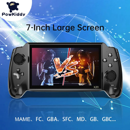 iGameConsole POWKIDDY X20 Best Retro Handheld Gaming Console 2026 | 10000 Preloaded GBA SNES PS1 Games Plug and Play | Back to School Gift for Kids Adults Dad | 7.0 Inch IPS Linux 64GB Emulator Console | Nostalgic Classic Gaming Childhood Memories