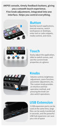 Ajazz AKP05 Mechanical Macro Keyboard Multi-Function Desktop Assistant for Office and Gaming, Easy-to-Use Multimedia Controls