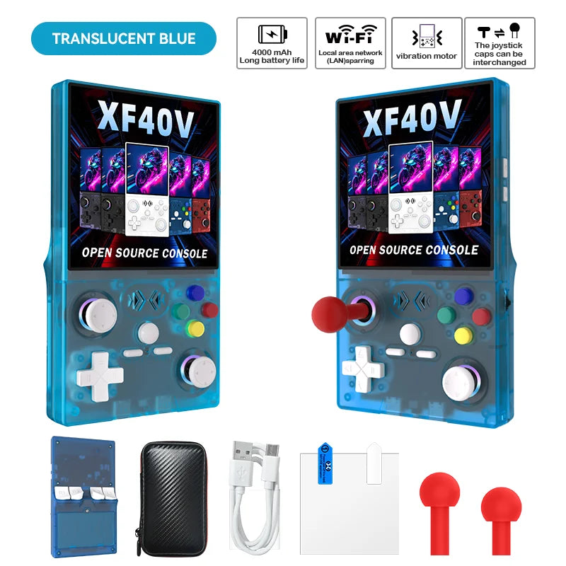 FLLBW XF40V Retro Handheld Game Console Linux 4.0'' IPS Screen Supports WiFi Arcade Joystick Portable Pocket Video Games Player