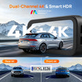 【New】70mai Dash Cam A900 Dual 4K Dual HDR f/1.55 Aperture Supercapacitor Wi-Fi 6 GPS Max 512GB 4G LTE Cloud Car DVR 70mai A900