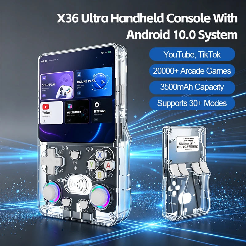 iGameConsole X36 Ultra Best WiFi Retro Handheld Console 2026 | 20000 Preloaded GBA SNES PS1 Games Plug and Play | Back to School Gift for Kids Adults Dad | 4.2 Inch IPS Android 64GB Emulator Console | Nostalgic Classic Gaming Childhood Memories
