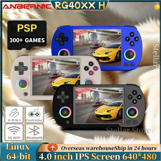 iGameConsole RG40XX Best 5G WiFi Retro Handheld Console 2026 | 10000 Preloaded GBA SNES PS1 Games Plug and Play | Back to School Gift for Kids Adults Dad | Linux 64GB Emulator Console | Nostalgic Classic Gaming Childhood Memories
