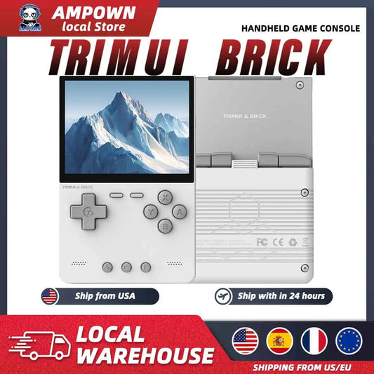 iGameConsole TRIMUI BRICK Best Retro Handheld Gaming Console 2026 | 10000 Preloaded GBA SNES PS1 Games Plug and Play | Back to School Gift for Kids Adults Dad | Linux 64GB Emulator Console | Nostalgic Classic Gaming Childhood Memories