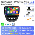 Android 16 2 Din Car Multimedia Player For Peugeot 107 Toyota Aygo Citroen C1 2005-2014 Head Unit Stereo GPS Navigation BT WIFI