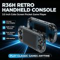 R36H Retro Handheld Game Console ARKOS System Kid Christmas Gift Portable Pocket Video Player 3.5 Inch IPS Screen R36S landscape
