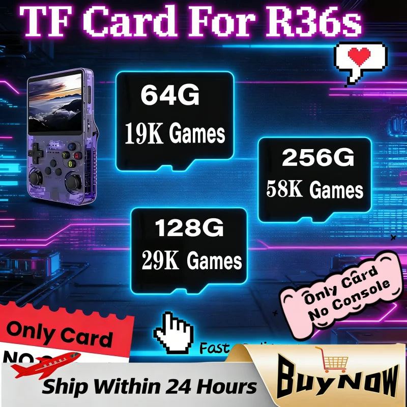 Tf Card For R36s Retro Handheld Video Game Console Retro Games Video Player Memory Card For R36s Linux System Machine Necessity