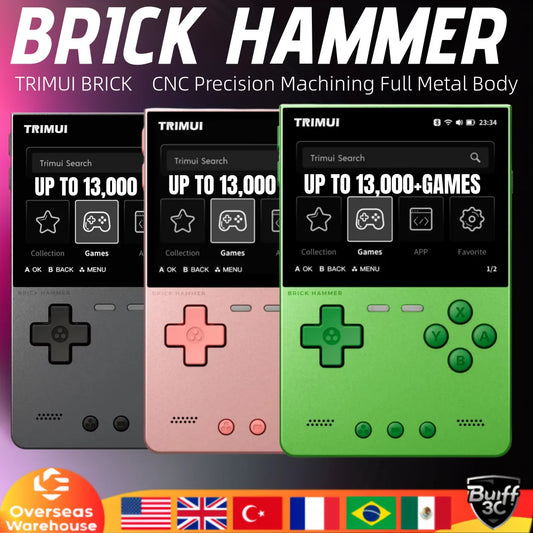 iGameConsole TRIMUI Brick Best Retro Handheld Gaming Console 2026 | 10000 Preloaded GBA SNES PS1 Games Plug and Play | Back to School Gift for Kids Adults Dad | Linux 64GB Emulator Console | Nostalgic Classic Gaming Childhood Memories
