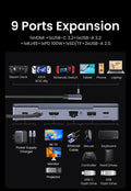 UGREEN Steam Deck Dock 6/9Ports USB C Gaming HUB Foldable Stand 4K HDMI/DisplayPort RJ45 100W 5/10Gbps USB A&C for Rog Legion Gp