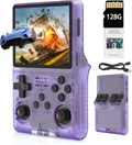R40S Pro Retro Gaming Console 3.5-Inch IPS Screen,30000+ HD Games Handheld Game Console,3800mAh Rechargeable with 128GB TF Card