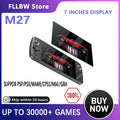 128G M27 7.0 Inch Big Screen Portable Pocket Retro Handheld Video Game Console 1024*600 Display Support LINUX Emelec 64G/128G
