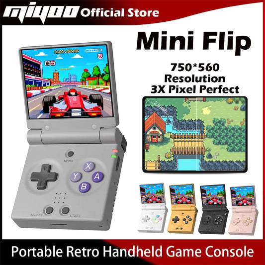 iGameConsole MIYOO Best Premium Retro Handheld Console 2026 | 10000 Preloaded GBA SNES PS1 Games Plug and Play | Back to School Gift for Kids Adults Dad | 2.8 Inch IPS OnionOS 64GB Emulator Console | Nostalgic Classic Gaming Childhood Memories